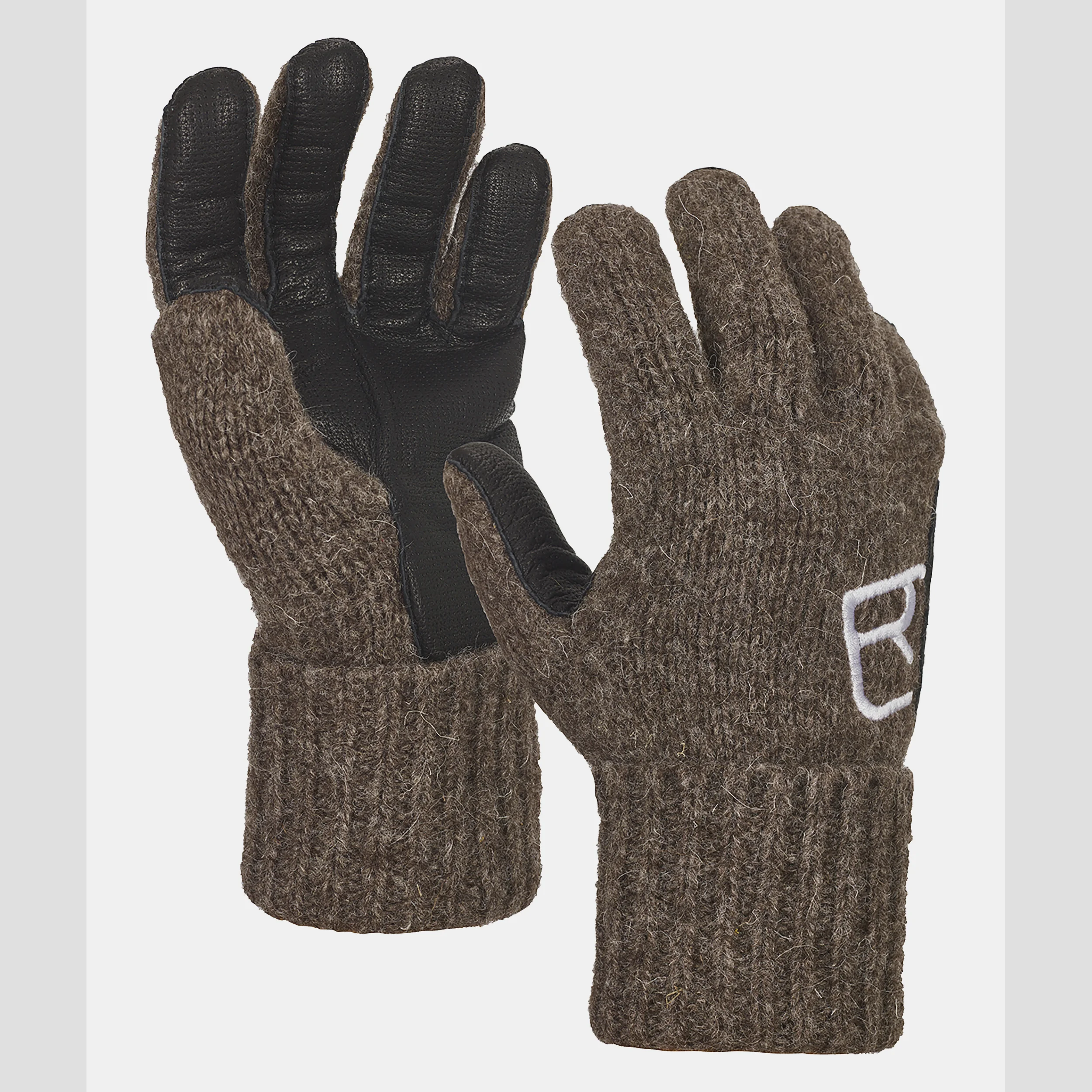 leather and wool gloves
