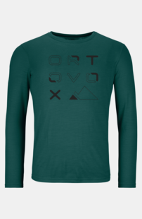 Longsleeves 185 MERINO BRAND OUTLINE LS M