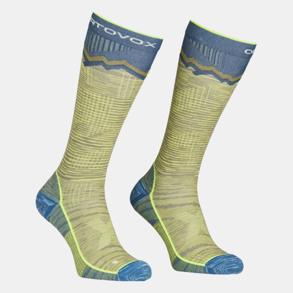 Ortovox - Ski Compression Long safety blue, calcetines de esquí para hombre  | MountainGear360