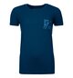 T-Shirts 185 MERINO WAY TO POWDER TS W Blu
