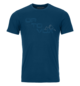 T-Shirts 185 MERINO TANGRAM LOGO TS M Blue