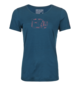 T-Shirts 120 COOL TEC LEAF LOGO TS W Bleu