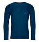 Longsleeves 185 MERINO LOGO SPRAY LS M Blue