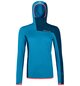 Hoodies FLEECE LIGHT GRID ZN HOODY W Blau