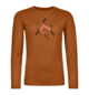 Longsleeves 185 MERINO MTN CUTOUT LS W brown