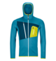 Hoodies FLEECE GRID HOODY M Blau