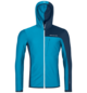 Hoodies FLEECE LIGHT GRID HOODED JKT M Bleu