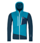 Hoodies FLEECE GRID HOODY M Blau