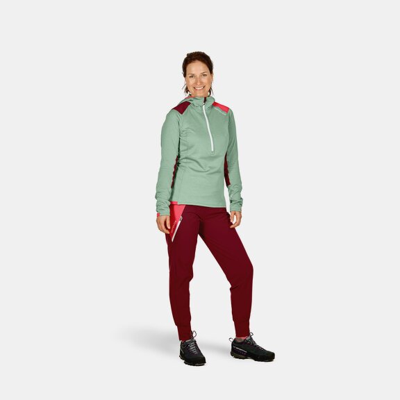 Hoodies FLEECE LIGHT GRID ZIP NECK HOODY W