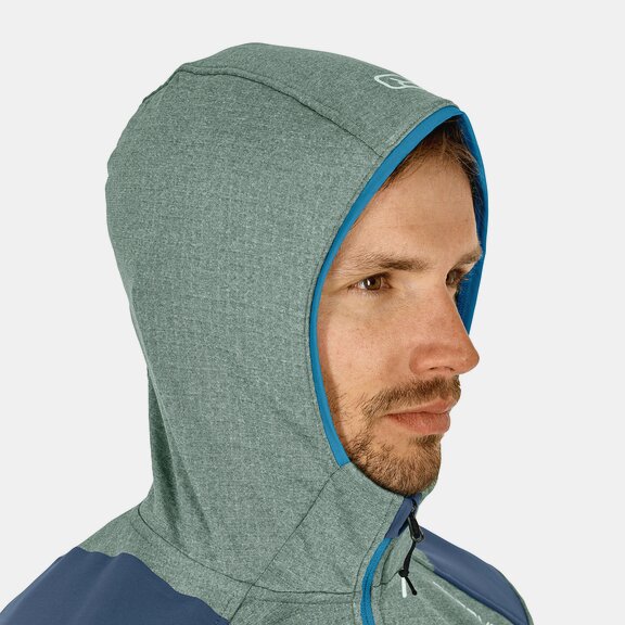 Hoodies FLEECE LIGHT GRID ZIP NECK HOODY M