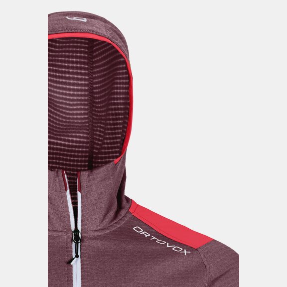 Hoodies FLEECE LIGHT GRID ZIP NECK HOODY W