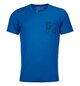 T-Shirts 185 MERINO WAY TO POWDER TS M Blue