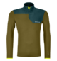 Pullover FLEECE LIGHT ZIP NECK M brown