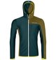 Hoodies FLEECE LIGHT GRID HOODED JKT M Green