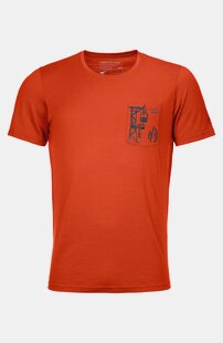 T-Shirts 185 MERINO WAY TO POWDER TS M