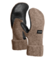 Gloves CLASSIC WOOL MITTEN LEATHER brown