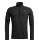 Base Layer long 185 ROCK'N'WOOL ZIP NECK M Black