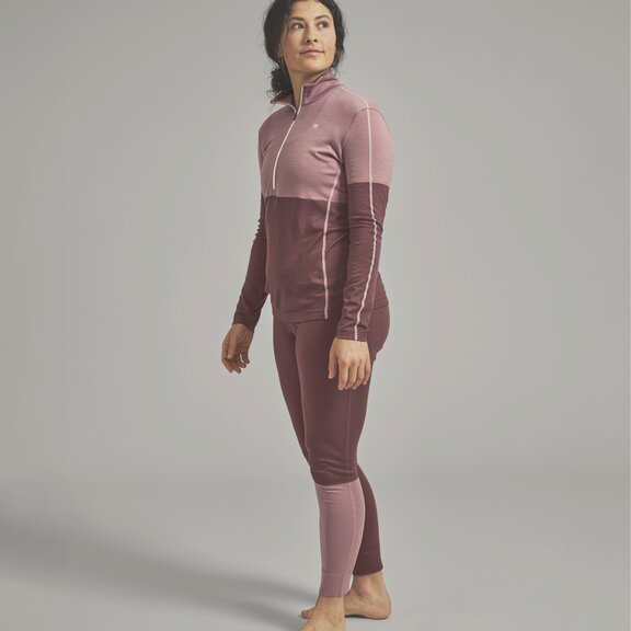 Base Layer long 185 ROCK'N'WOOL ZIP NECK W