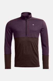 Langarm Baselayer 185 ROCK'N'WOOL ZIP NECK M