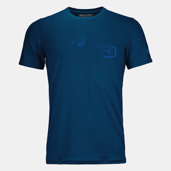 T-Shirts 185 MERINO LOGO SPRAY TS M